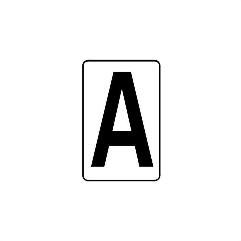 "A" Class Entry Marking Decal Set - 7 Inches x 4.5 Inches (Square)