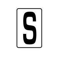 "S" Class Marking Decal Set - 7 Inches x 4.5 Inches (Square)