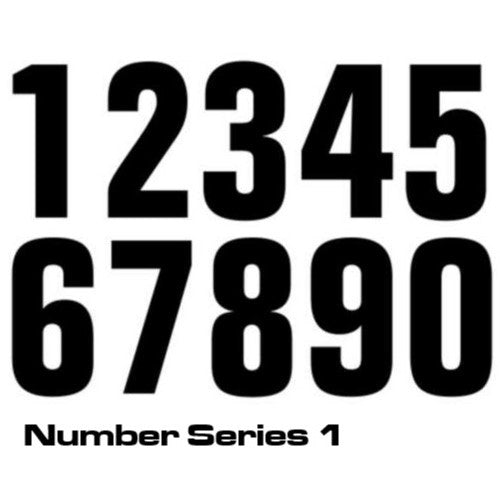 Race Number Decal - Series 1