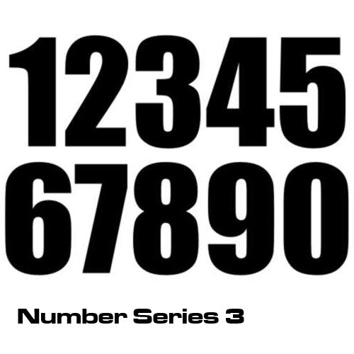 Race Number Decal - Series 3