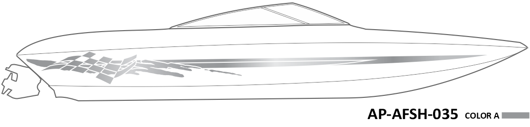AP-AFSH-035 - Aftershock Series 1 Color Vinyl Boat Graphics Kit