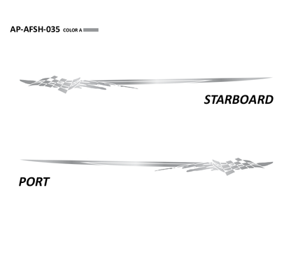 AP-AFSH-035 - Aftershock Series 1 Color Vinyl Boat Graphics Kit