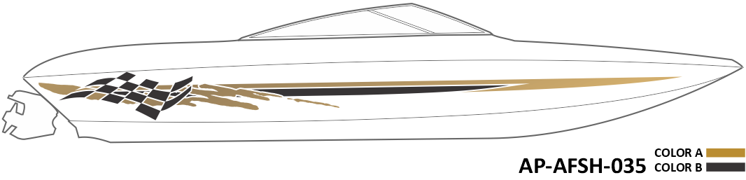 AP-AFSH-035 - Aftershock Series 2 Color Vinyl Boat Graphics Kit