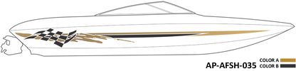 AP-AFSH-035 - Aftershock Series 2 Color Vinyl Boat Graphics Kit