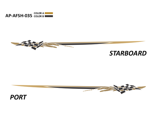 AP-AFSH-035 - Aftershock Series 2 Color Vinyl Boat Graphics Kit