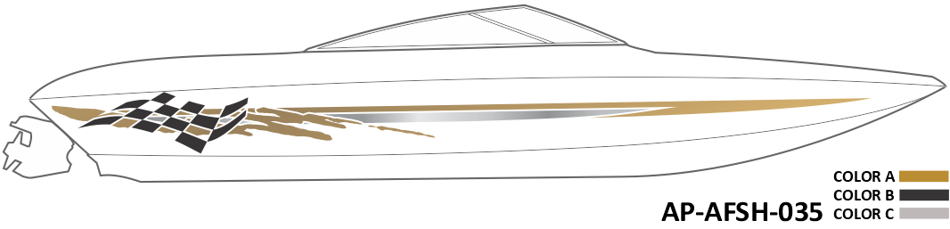 AP-AFSH-035 - Aftershock Series 3 Color Vinyl Boat Graphics Kit