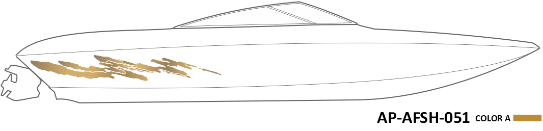 AP-AFSH-051 - Aftershock Series 1 Color Vinyl Boat Graphics Kit