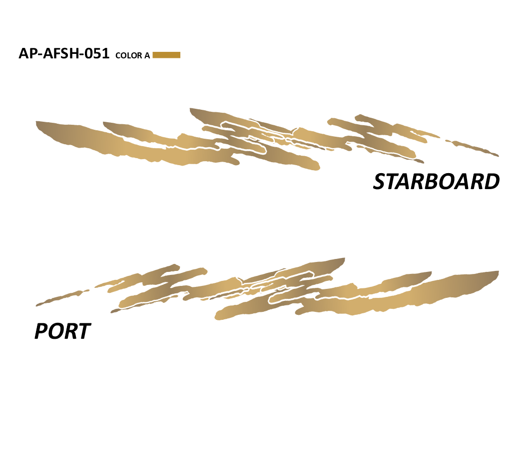 AP-AFSH-051 - Aftershock Series 1 Color Vinyl Boat Graphics Kit