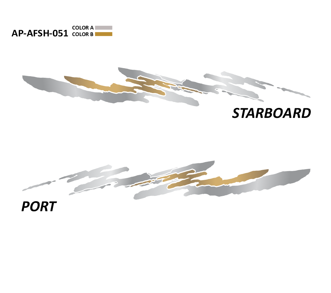 AP-AFSH-051 - Aftershock Series 2 Color Vinyl Boat Graphics Kit