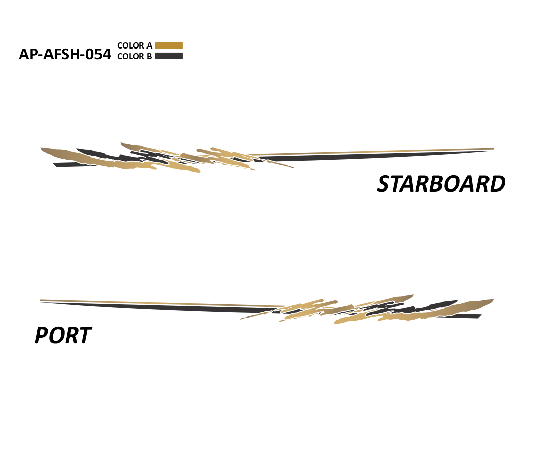 AP-AFSH-054 - Aftershock Series 2 Color Vinyl Boat Graphics Kit