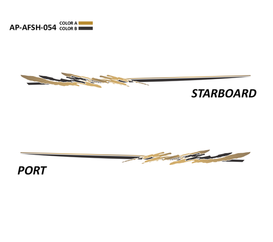 AP-AFSH-054 - Aftershock Series 2 Color Vinyl Boat Graphics Kit
