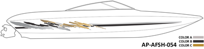 AP-AFSH-054 - Aftershock Series 3 Color Vinyl Boat Graphics Kit