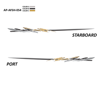 AP-AFSH-054 - Aftershock Series 3 Color Vinyl Boat Graphics Kit