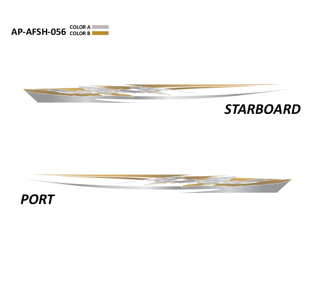 AP-AFSH-056 - Aftershock Series 2 Color Vinyl Boat Graphics Kit