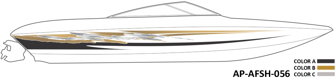 AP-AFSH-056 - Aftershock Series 3 Color Vinyl Boat Graphics Kit