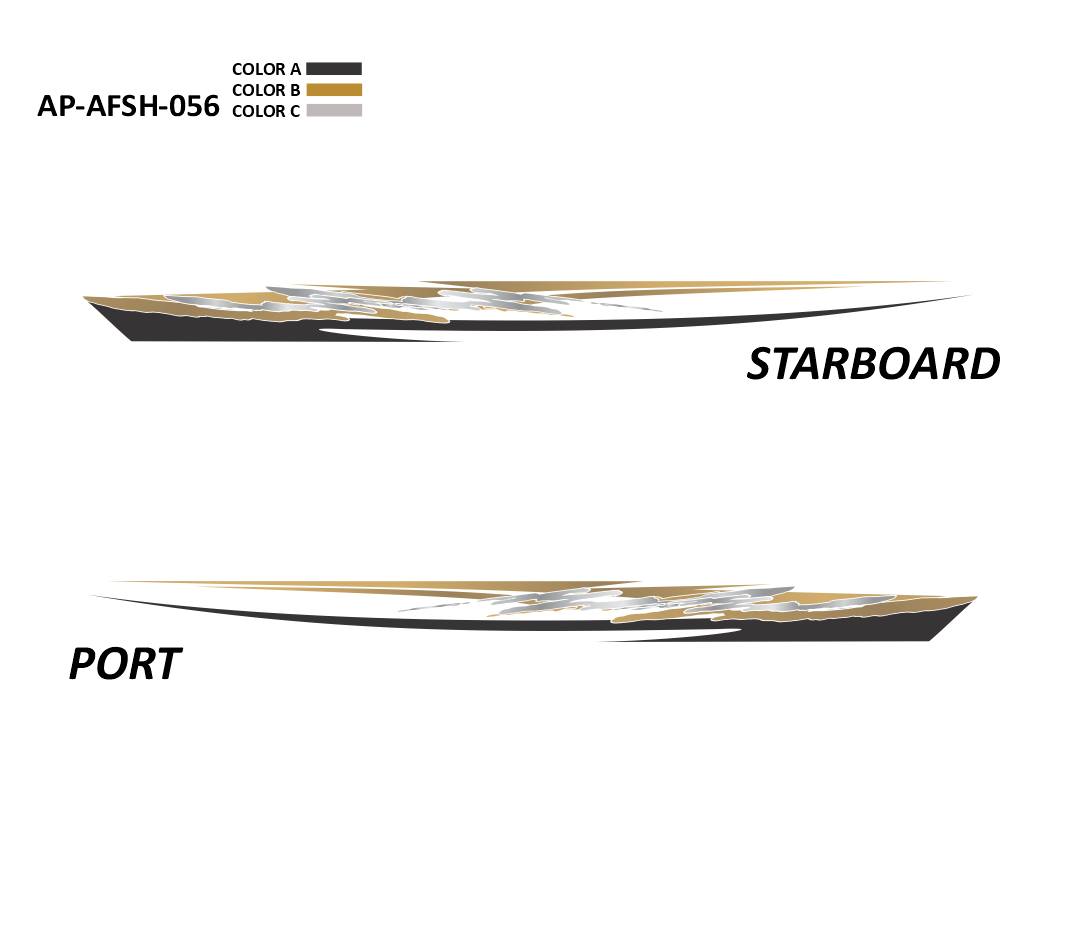 AP-AFSH-056 - Aftershock Series 3 Color Vinyl Boat Graphics Kit