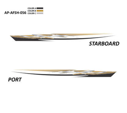 AP-AFSH-056 - Aftershock Series 3 Color Vinyl Boat Graphics Kit