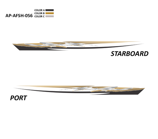 AP-AFSH-056 - Aftershock Series 3 Color Vinyl Boat Graphics Kit