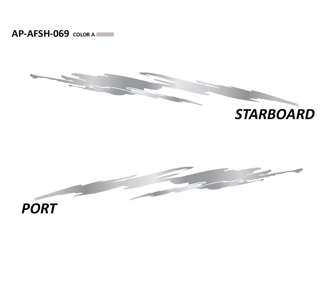 AP-AFSH-069 - Aftershock Series 1 Color Vinyl Boat Graphics Kit