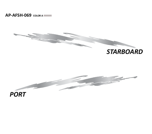 AP-AFSH-069 - Aftershock Series 1 Color Vinyl Boat Graphics Kit