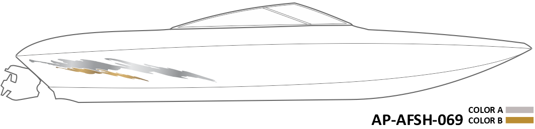 AP-AFSH-069 - Aftershock Series 2 Color Vinyl Boat Graphics Kit