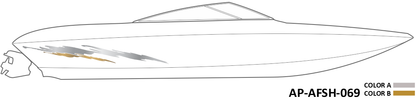 AP-AFSH-069 - Aftershock Series 2 Color Vinyl Boat Graphics Kit