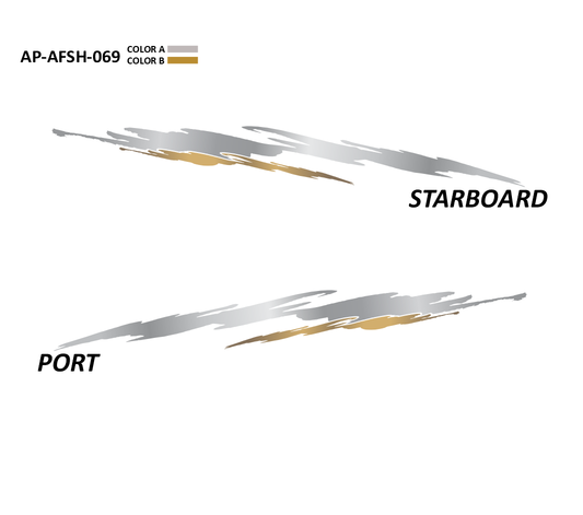 AP-AFSH-069 - Aftershock Series 2 Color Vinyl Boat Graphics Kit