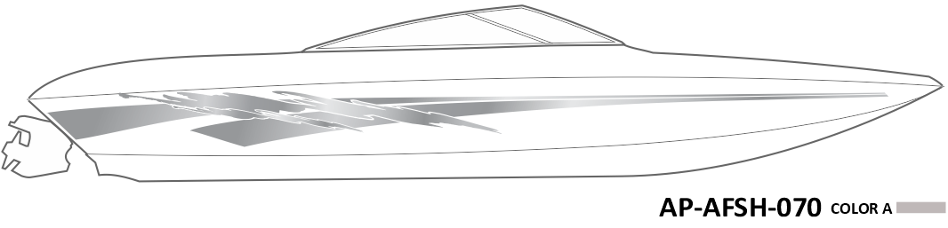 AP-AFSH-070 - Aftershock Series 1 Color Vinyl Boat Graphics Kit