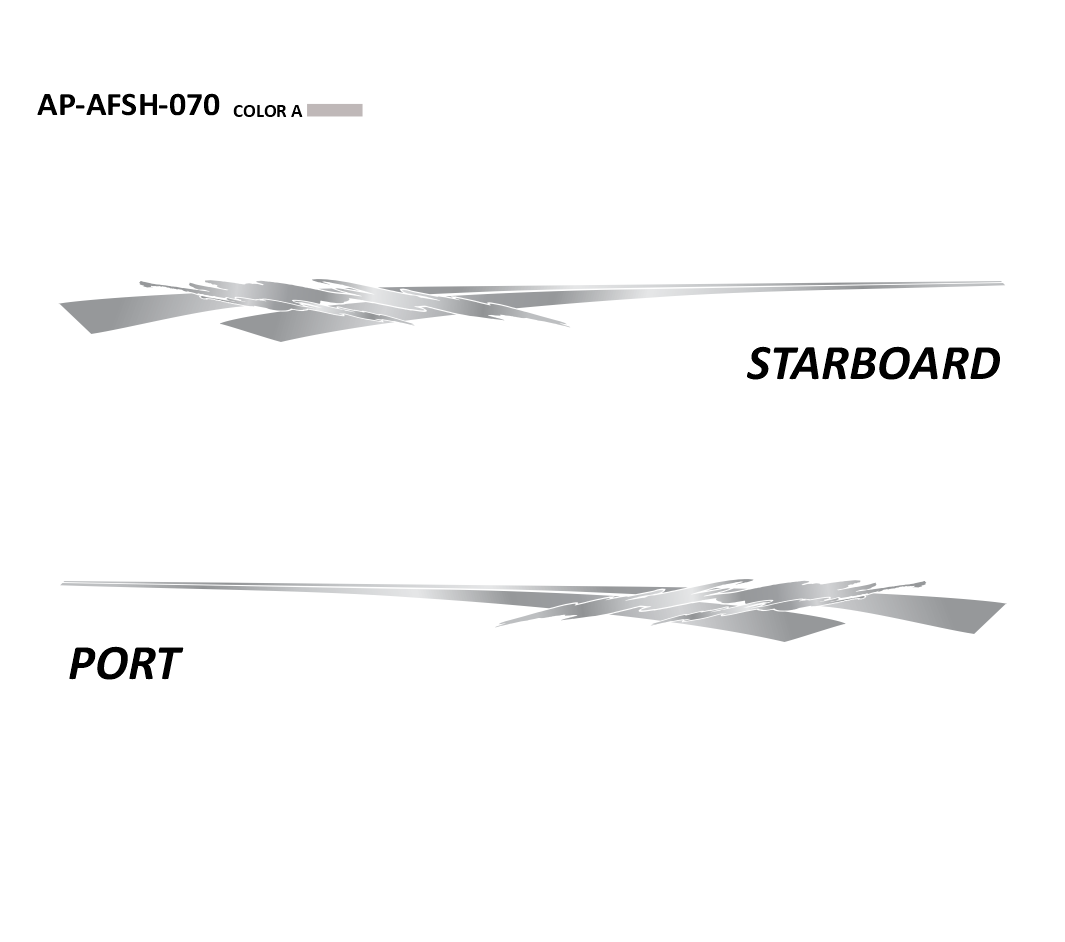 AP-AFSH-070 - Aftershock Series 1 Color Vinyl Boat Graphics Kit