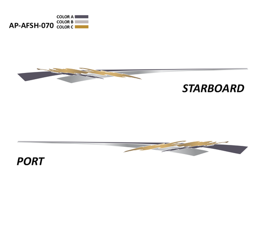 AP-AFSH-070 - Aftershock Series 3 Color Vinyl Boat Graphics Kit