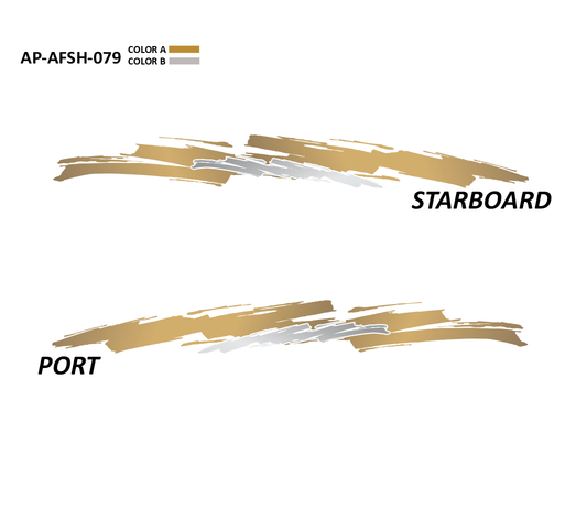 AP-AFSH-079 - Aftershock Series 2 Color Vinyl Boat Graphics Kit