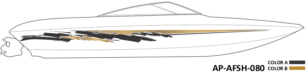 AP-AFSH-080 - Aftershock Series 2 Color Vinyl Boat Graphics Kit
