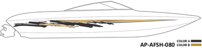AP-AFSH-080 - Aftershock Series 2 Color Vinyl Boat Graphics Kit