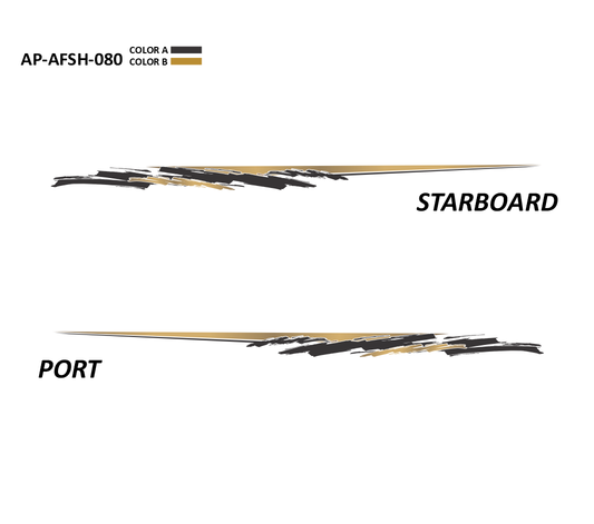 AP-AFSH-080 - Aftershock Series 2 Color Vinyl Boat Graphics Kit