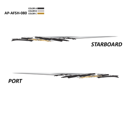 AP-AFSH-080 - Aftershock Series 3 Color Vinyl Boat Graphics Kit