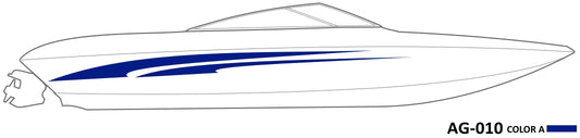 AG-010 - 1 Color Vinyl Boat Graphics Kit