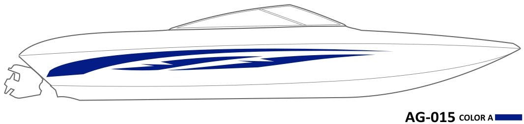 AG-015 - 1 Color Vinyl Boat Graphics Kit