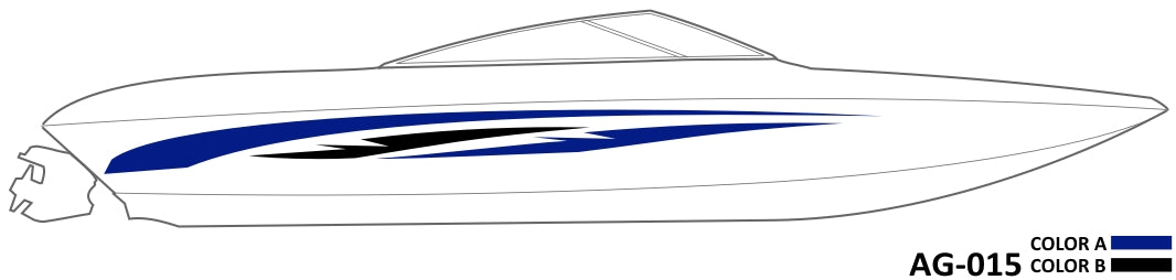 AG-015 - 2 Color Vinyl Boat Graphics Kit