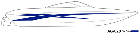 AG-020 - 1 Color Vinyl Boat Graphics Kit