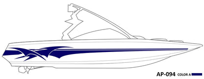 AP-094 - 1 Color Vinyl Boat Graphics Kit