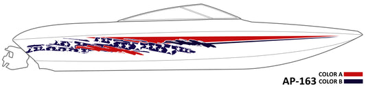 AP-163 2 Color Vinyl Boat Graphics Kit