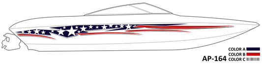 AP-164 - 3 Color Vinyl Boat Graphics Kit