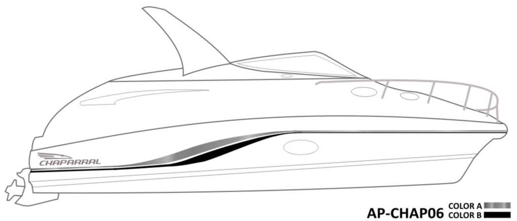 AP-CHAP06 - Chaparral 2 Color Vinyl Boat Graphics Kit – Raceline Digital