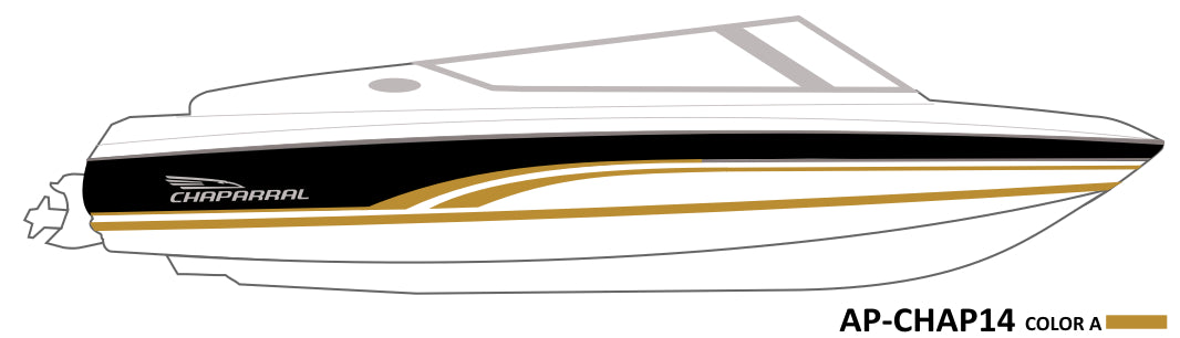 AP-CHAP14 - Chaparral 1 Color Vinyl Boat Graphics Kit
