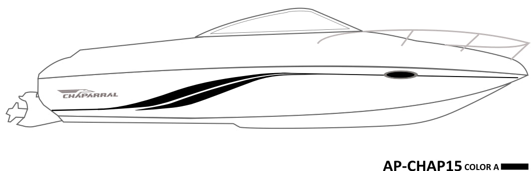 AP-CHAP15 - Chaparral 1 Color Vinyl Boat Graphics Kit