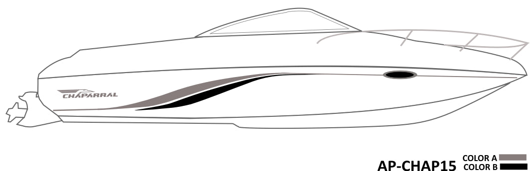 AP-CHAP15 - Chaparral 2 Color Vinyl Boat Graphics Kit