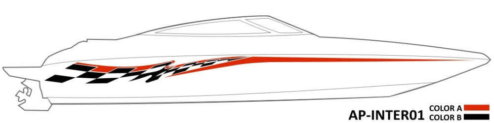 AP-INTER01 - Caravelle Interceptor 2 Color Vinyl Boat Graphics Kit ...