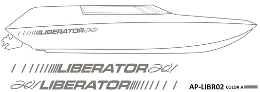 AP-LIBER02 Liberator 1 Color Vinyl Boat Graphic