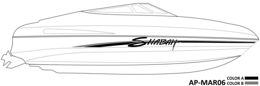 AP-MAR06 - Mariah Shabah 2 Color Vinyl Boat Graphics Kit