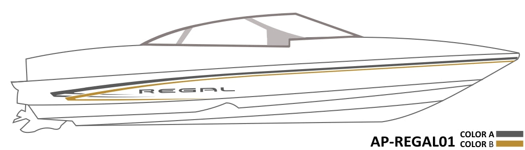 AP-REGAL01 - Regal 2 Color Vinyl Boat Graphics Kit